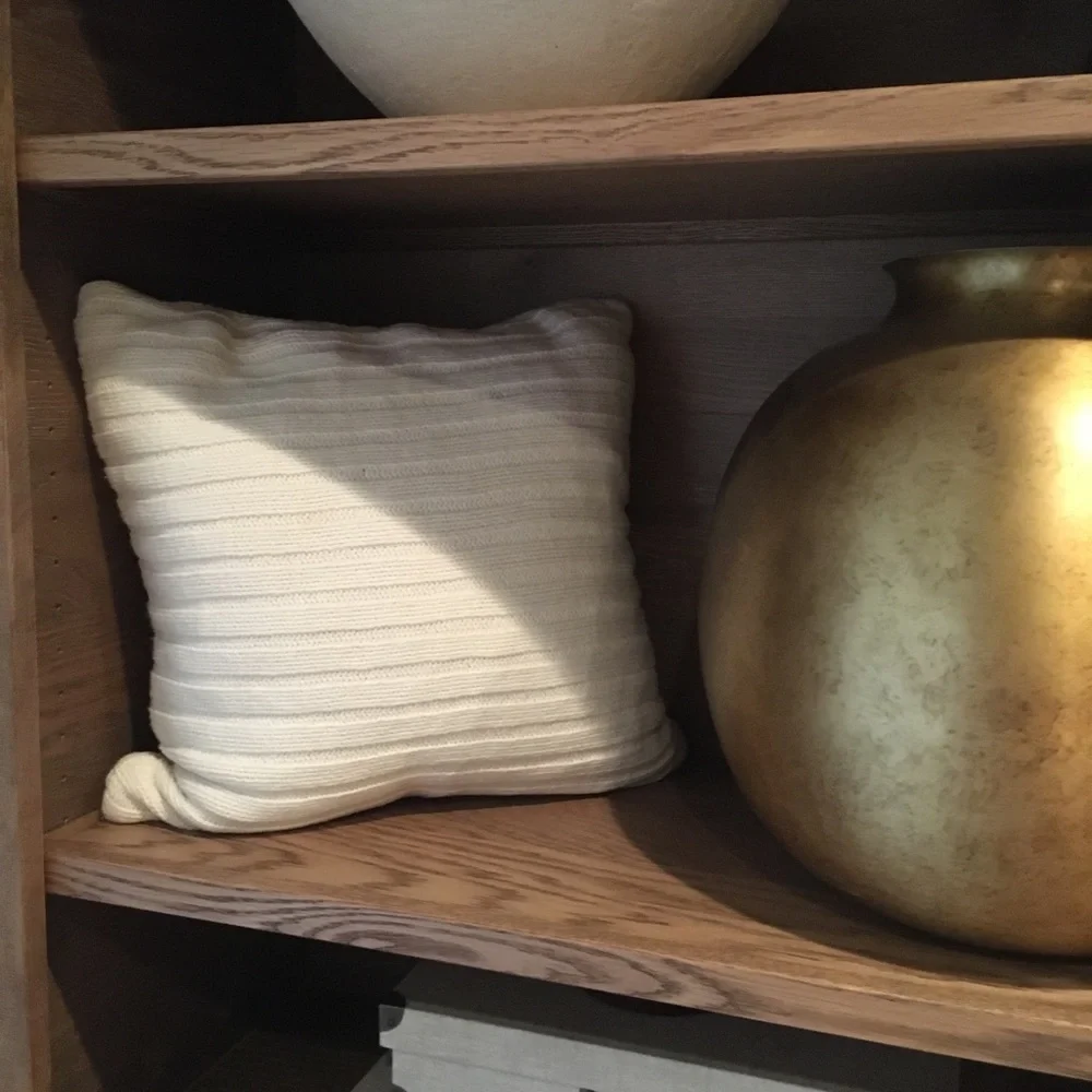 2 pottery barn knit pillow covers reversible